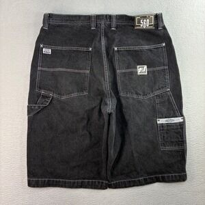 Vintage Fat Joe FJ560 Baggy Carpenter Jorts Men 38x12 Black Faded Jean Short 90s